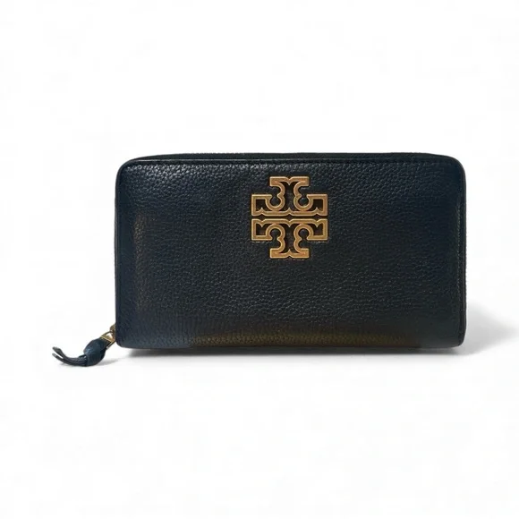 Tory Burch Black Pebbled Leather Wallet - Picture 3 of 14